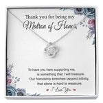 To My Matron of Honor-"I Will Treasure You" Necklace