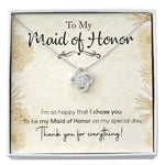 To My Matron of Honor-I Chose You Necklace