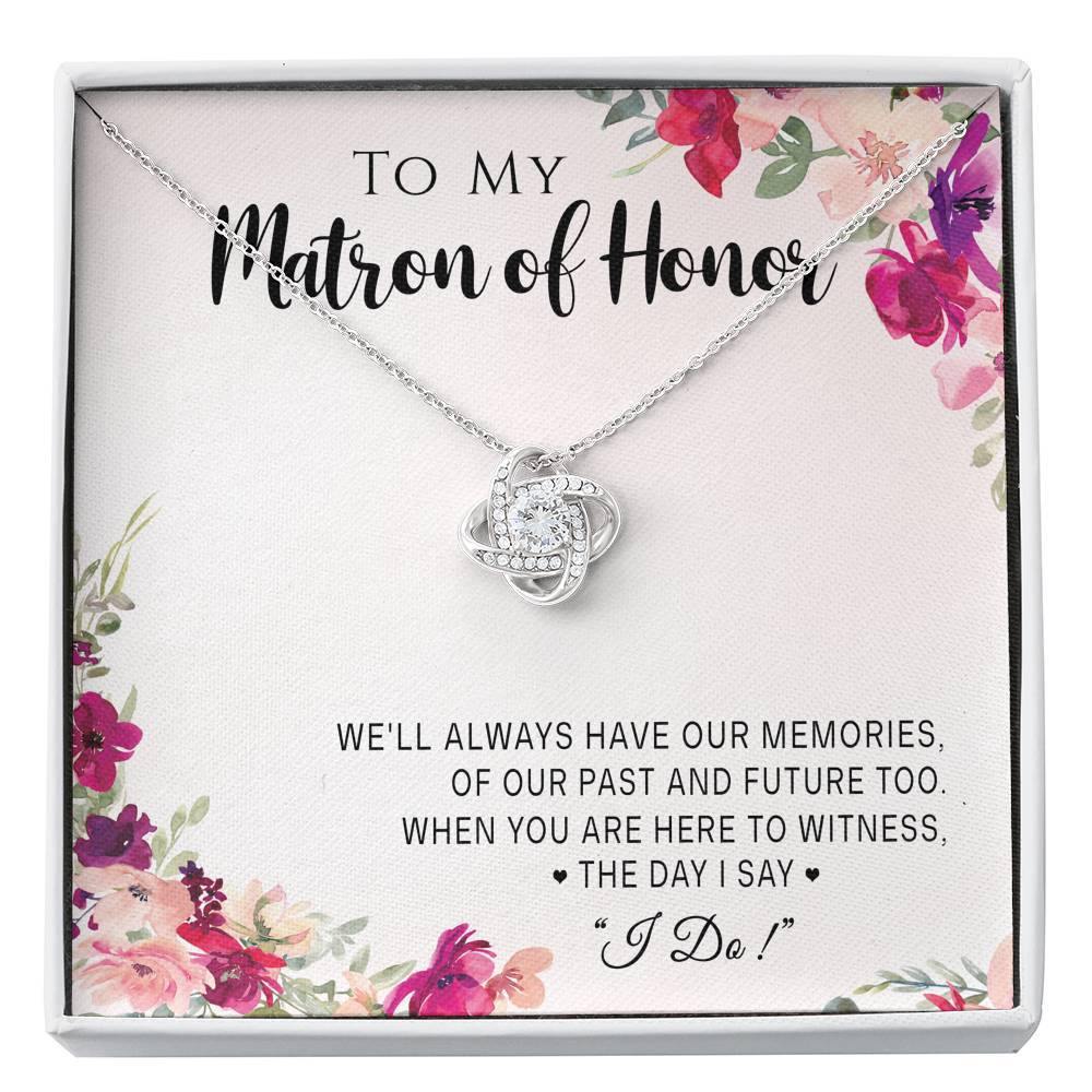 "Wedding Memories with My Matron of Honor" Necklace