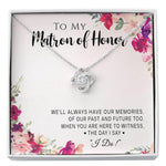 "Wedding Memories with My Matron of Honor" Necklace