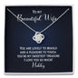 To My Beautiful Wife-"Sweetest Treasure" Necklace