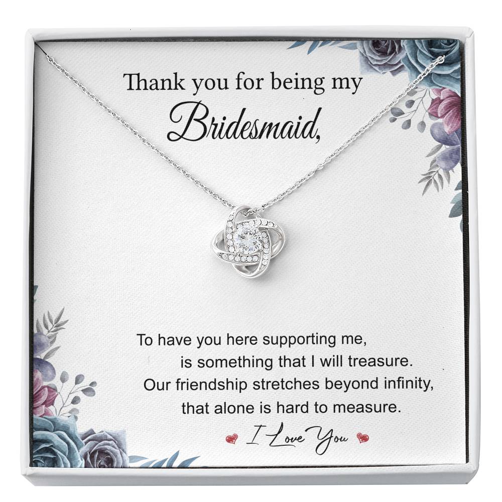 To My Bridesmaid-"I Will Treasure You" Necklace