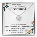 "Thank You for Being My Bridesmaid" Necklace Gift