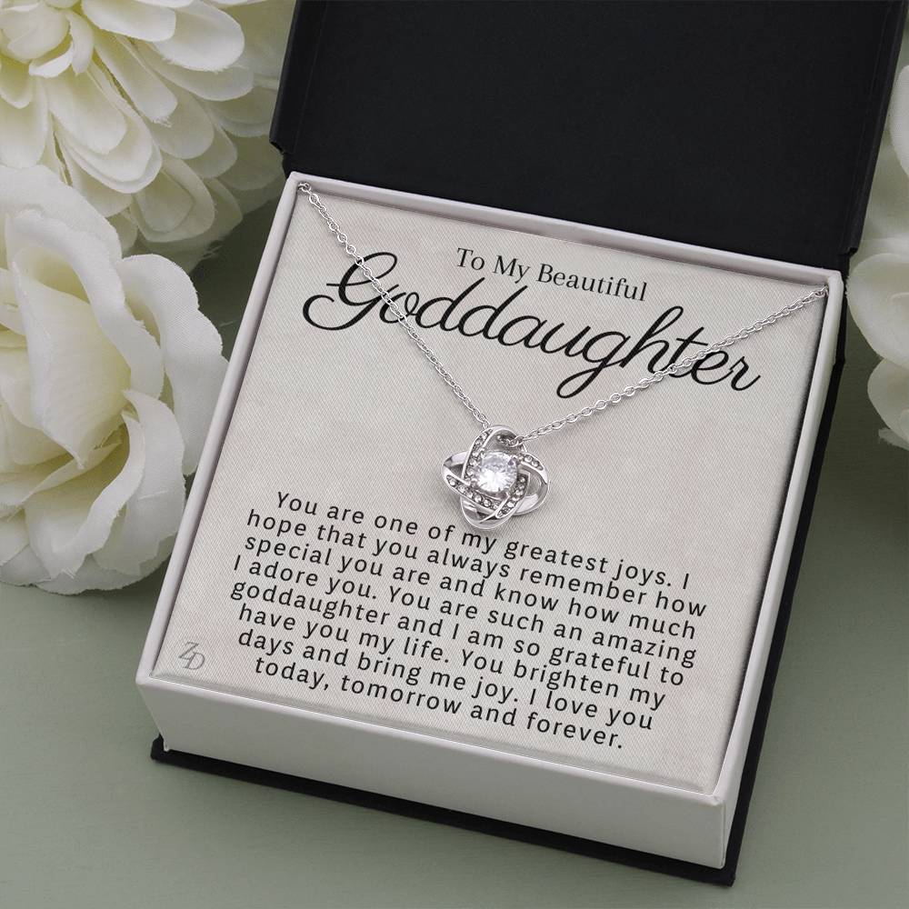 To My Beautiful Goddaughter-"Greatest Joy" Necklace