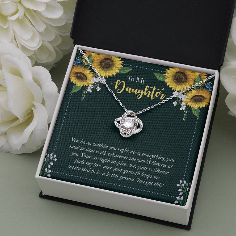 To My Daughter-"You Inspire Me" Necklace