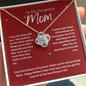 To My Gorgeous Mom-"Your Love and Care" Necklace