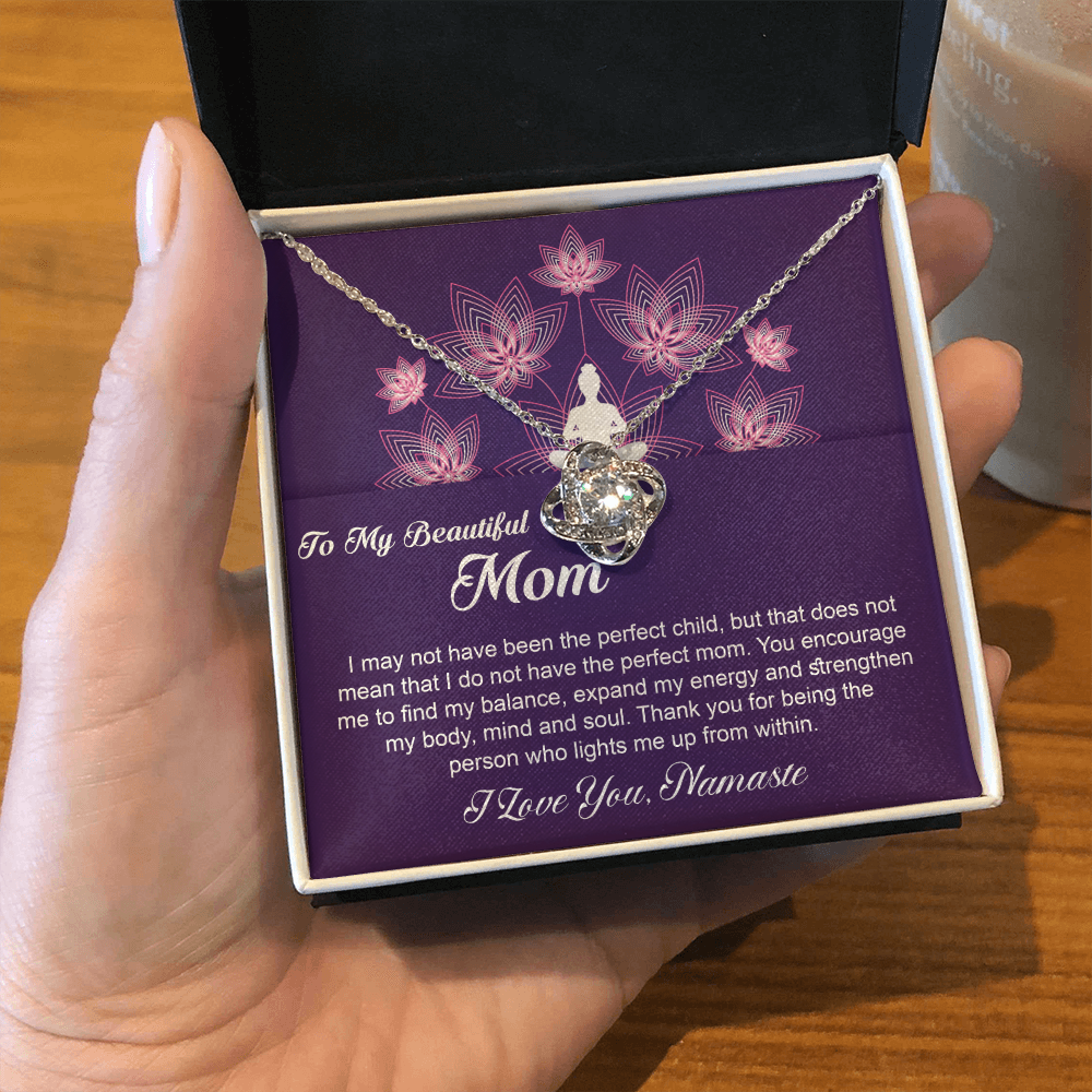 To My Beautiful Mom-Love Knot Necklace