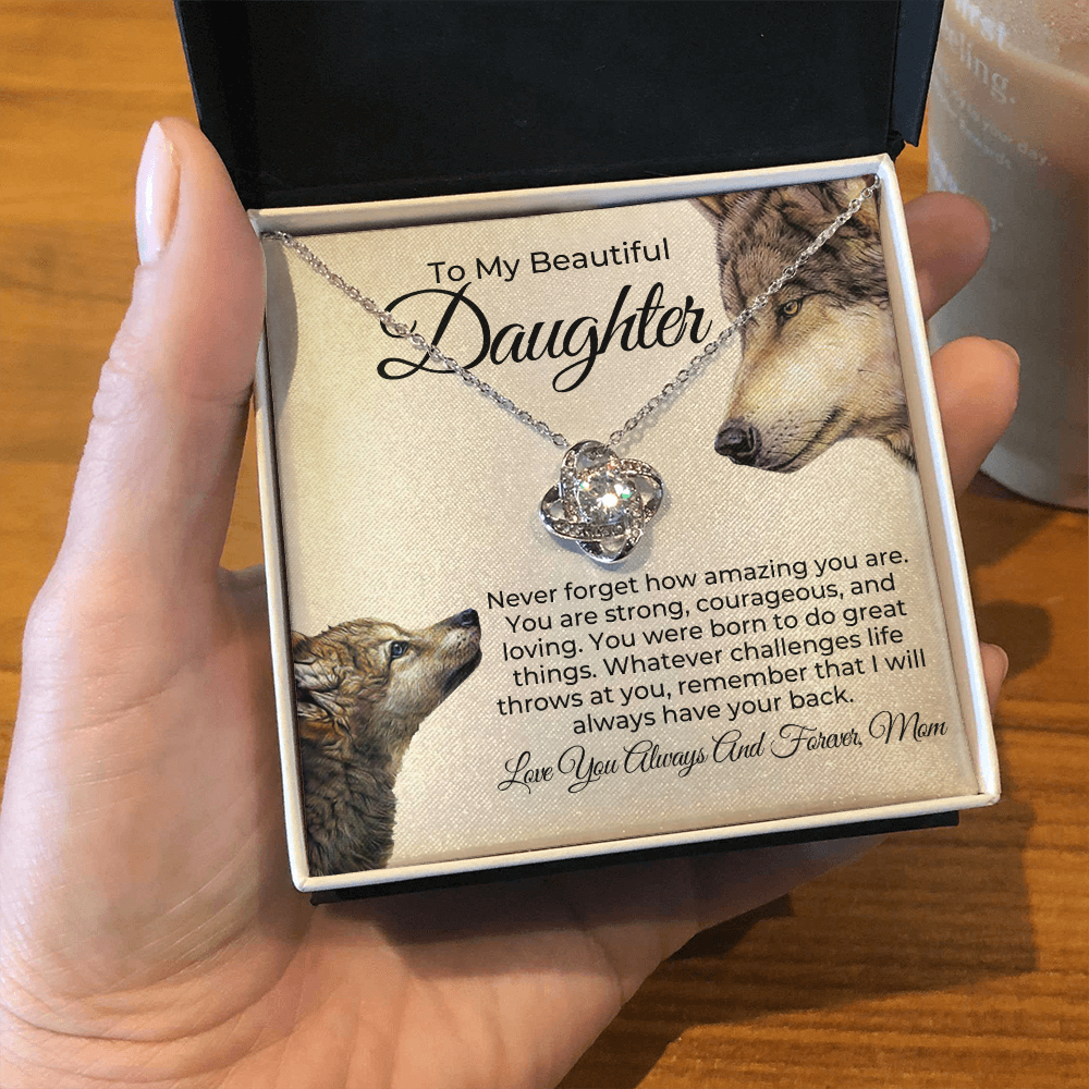 To My Beautiful Daughter, from Mom-"You Are Strong" Necklace