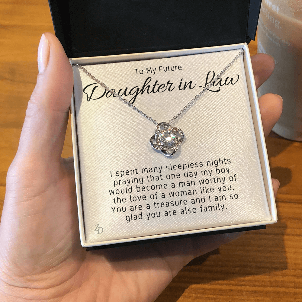 To My Daughter in Law-"You are a Treasure" Necklace