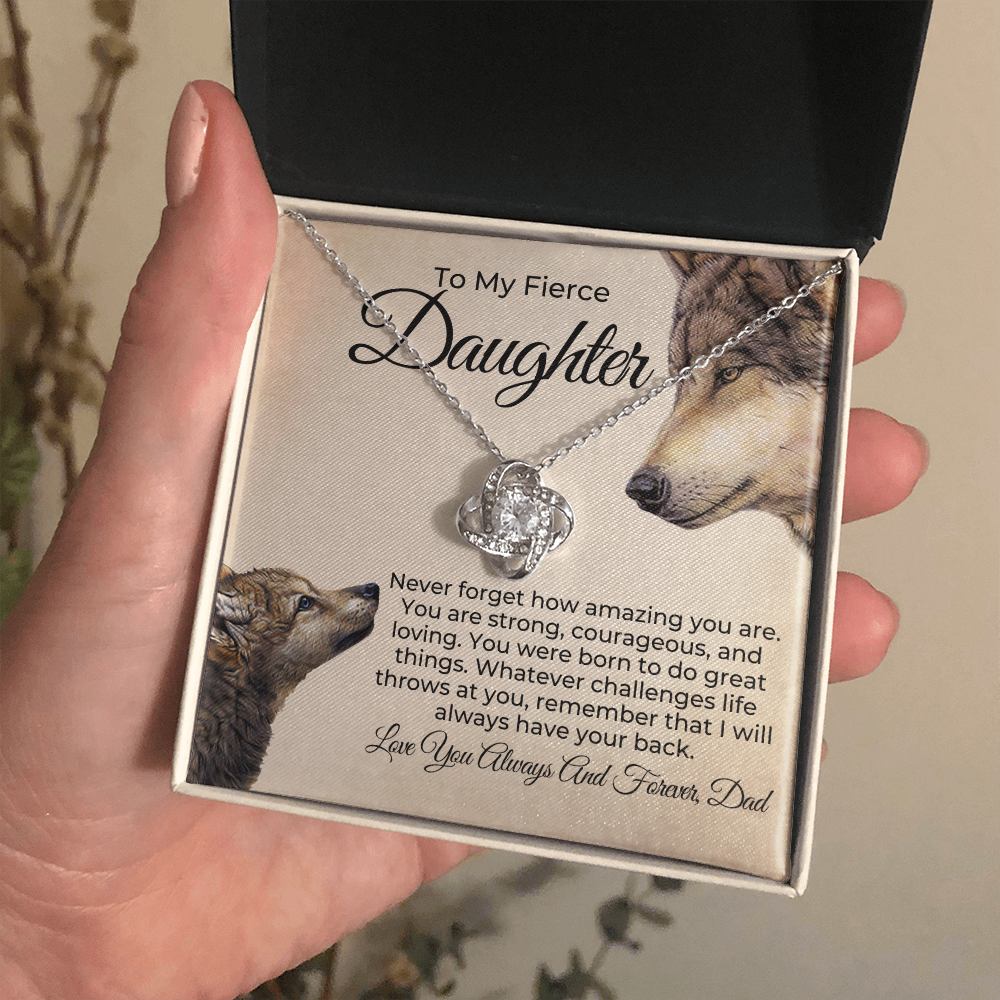 To My Fierce Daughter, from Dad-"You Are Courageous" Necklace