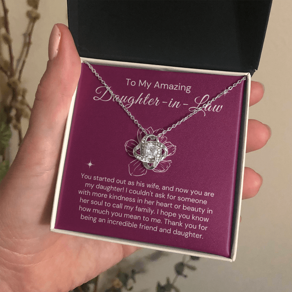 To My Incredible Daughter-In-Law-"Friend and Daughter" Necklace