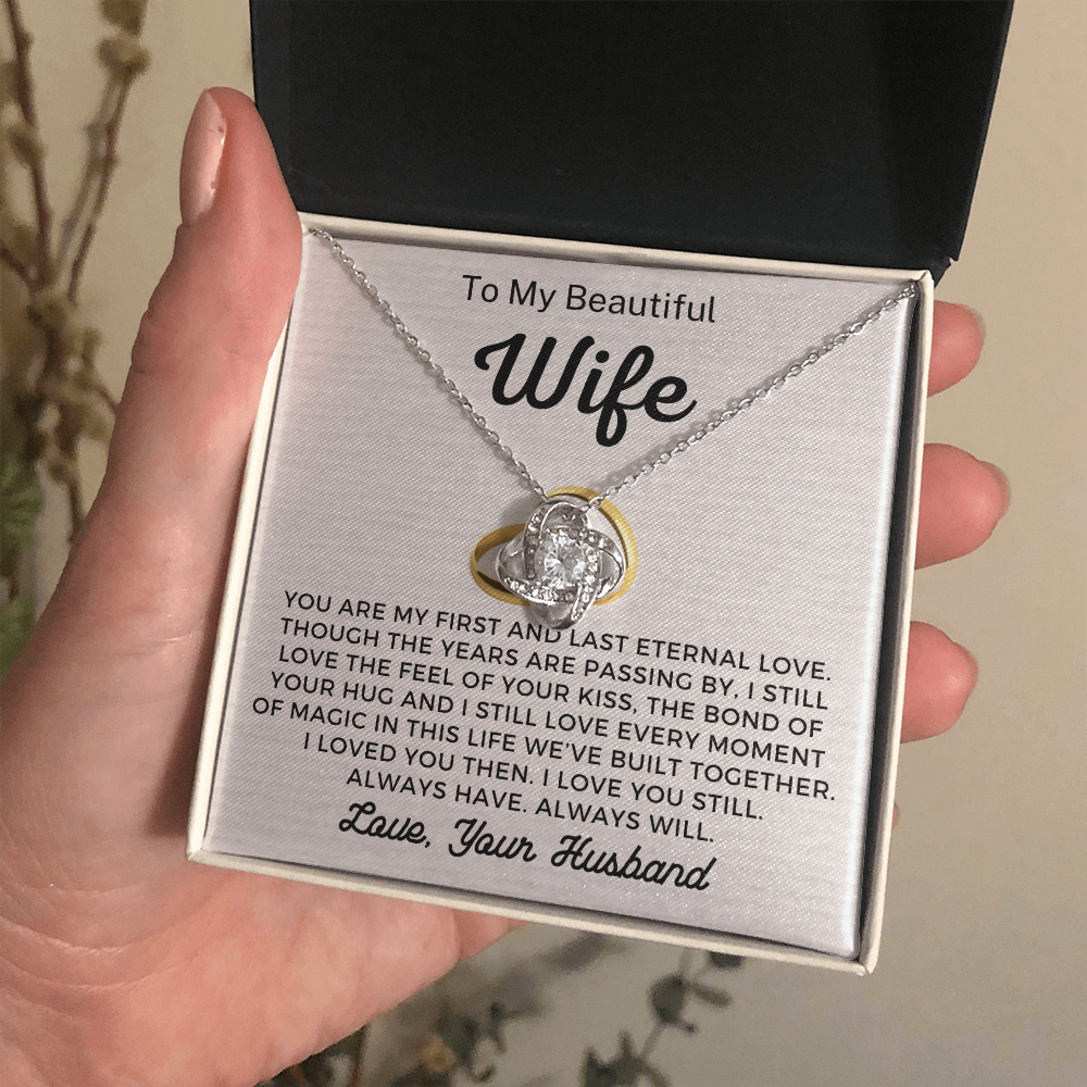 To My Beautiful Wife-"First and Last" Necklace
