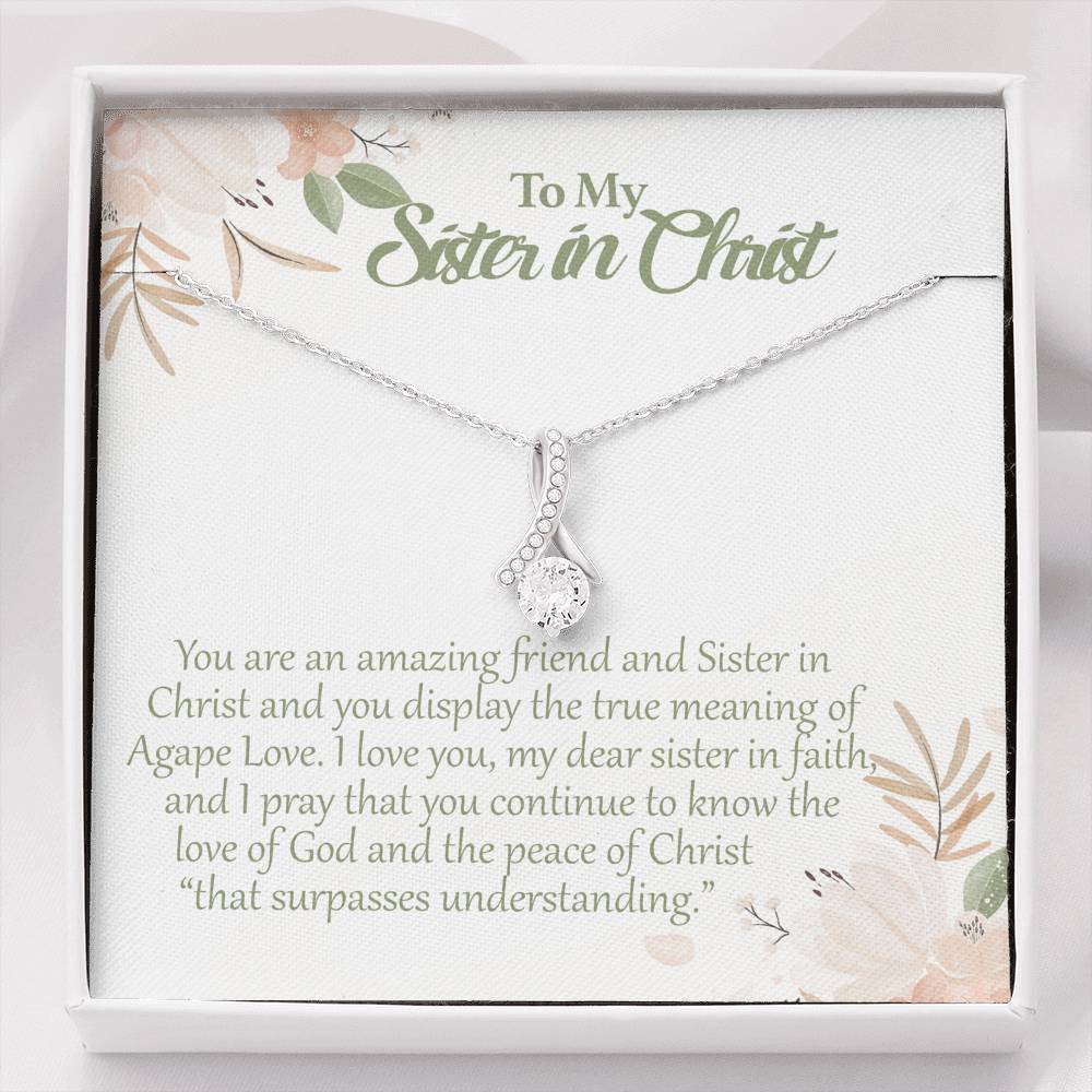 To My Sister in Christ-"Agape Love" Alluring Necklace