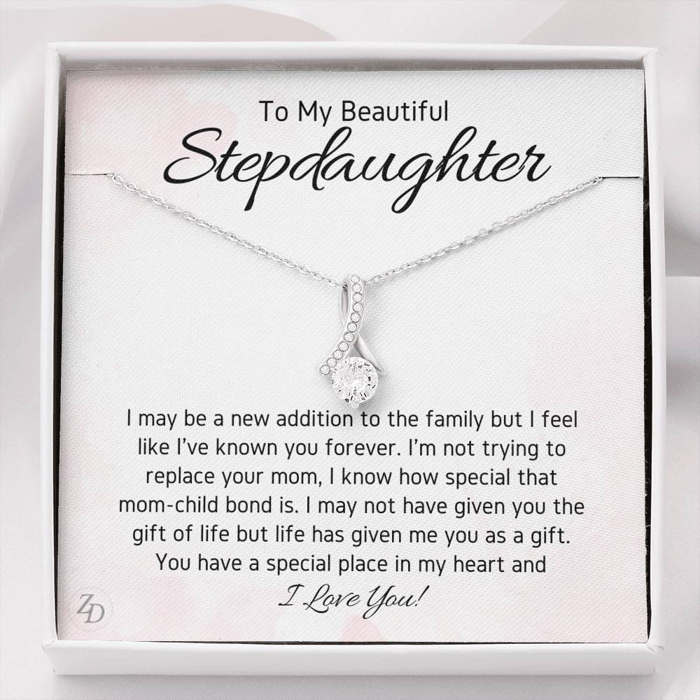To My Stepdaughter-"In My Heart" Alluring Necklace - Zaya Designs
