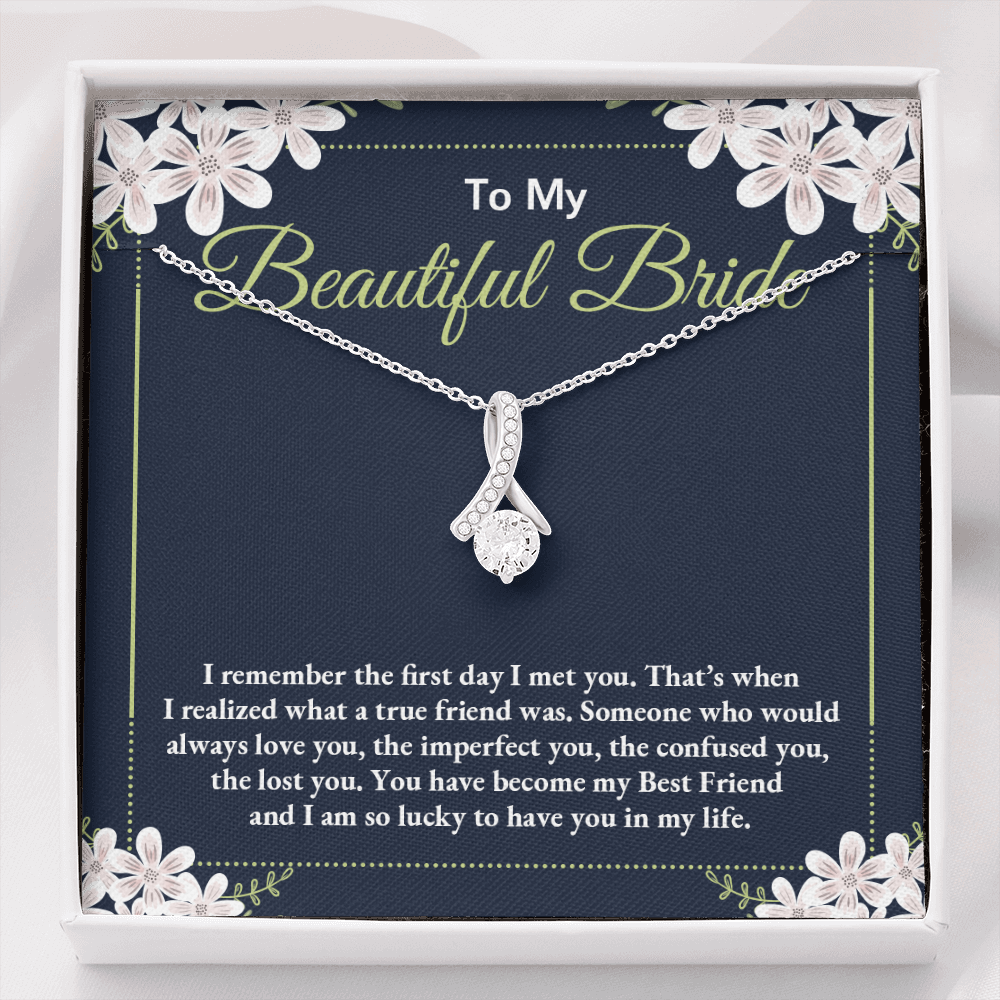 To My Beautiful Bride-"Our First Day" Alluring Necklace