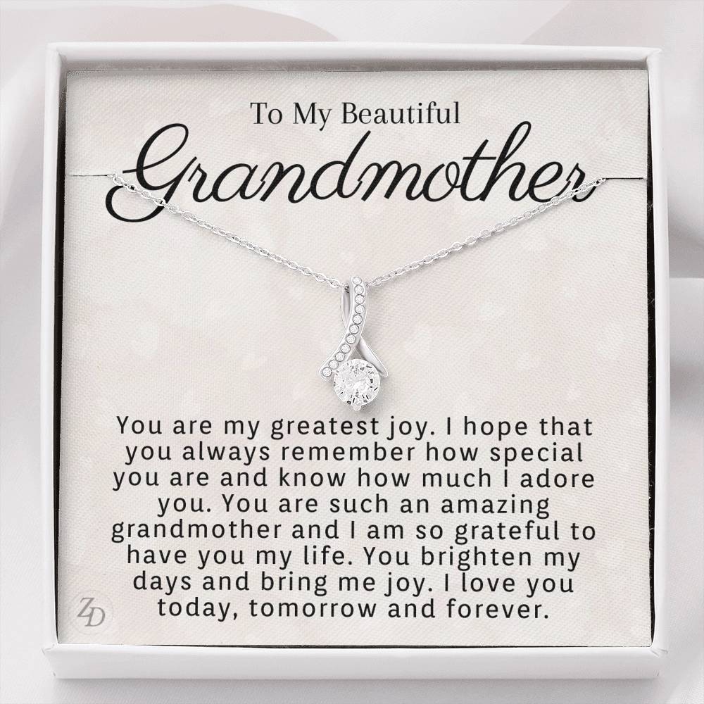 To My Beautiful Grandmother-"Greatest Joy" Alluring Necklace