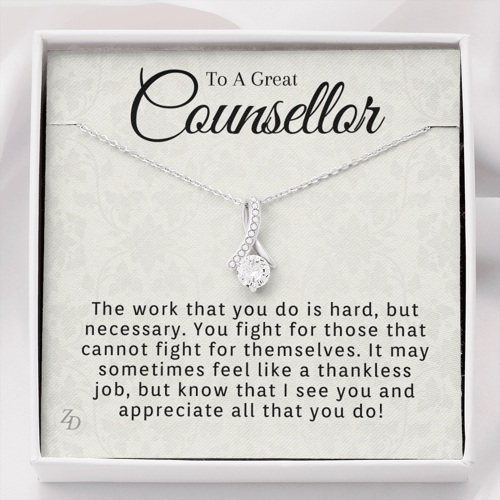 To A Great Counsellor-"Thank You" Alluring Necklace