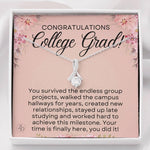 Congrats College Grad-"Worked Hard" Alluring Necklace