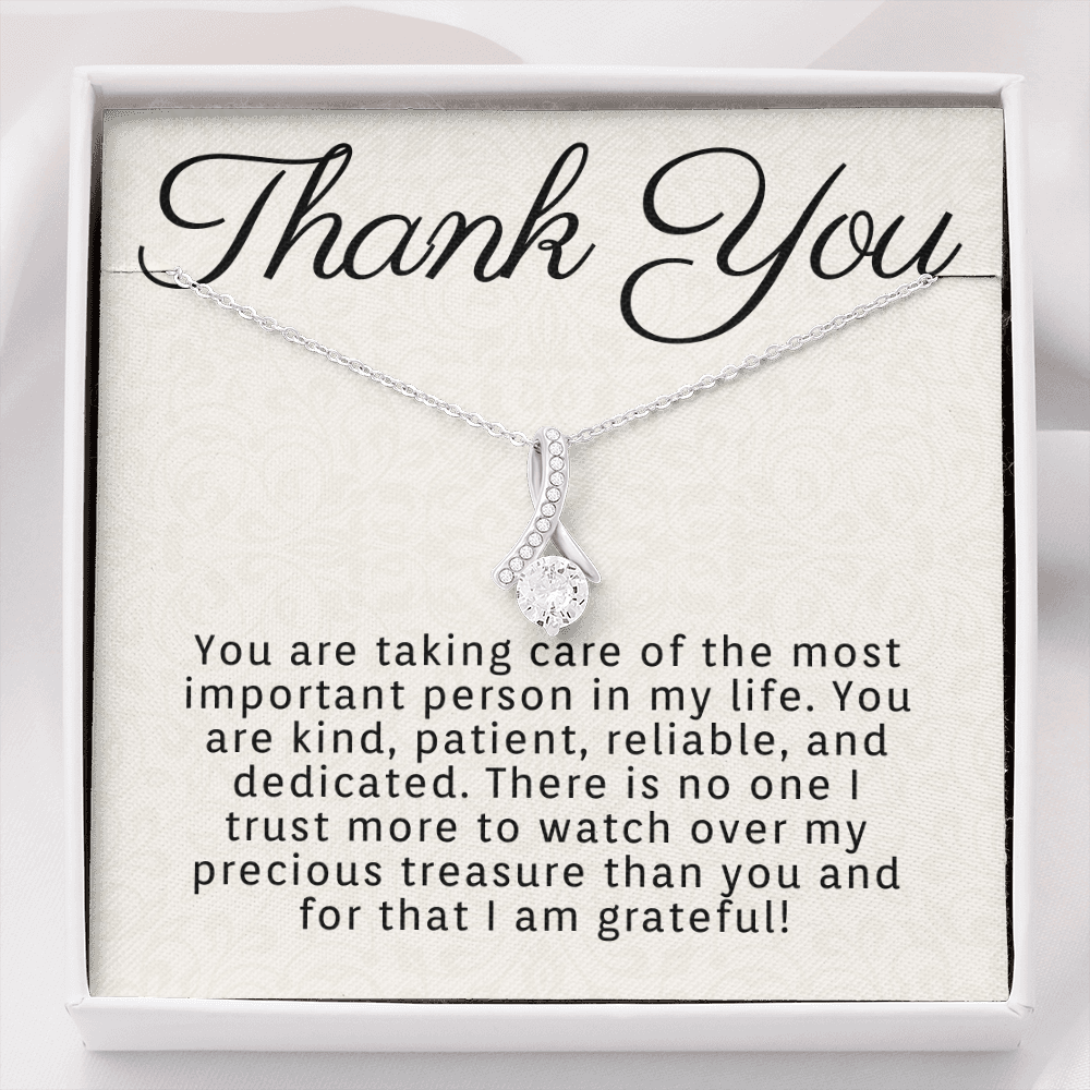 To A Very Special Caregiver-"I Am Grateful" Alluring Necklace