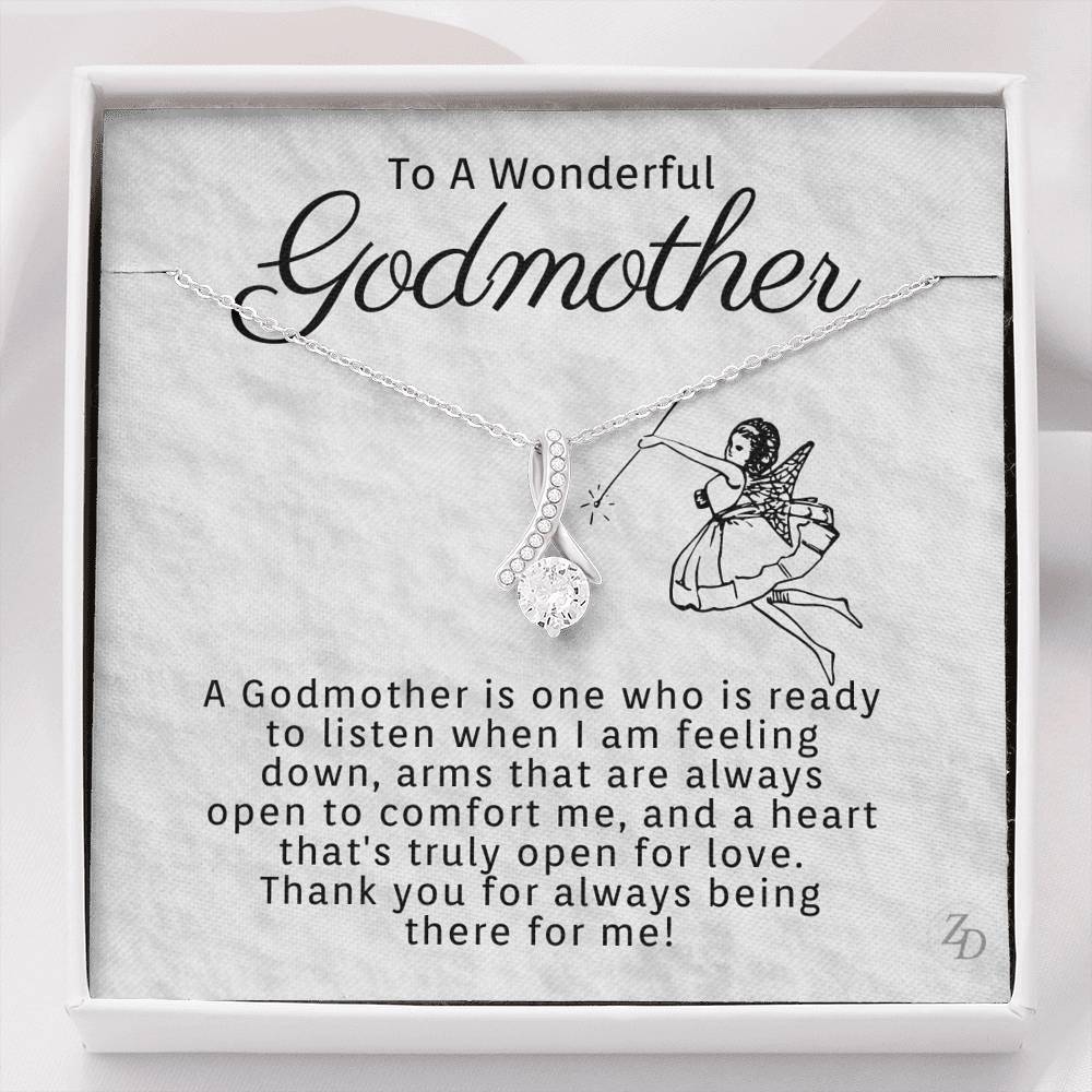 To A Wonderful Godmother-"Open Heart" Alluring Necklace