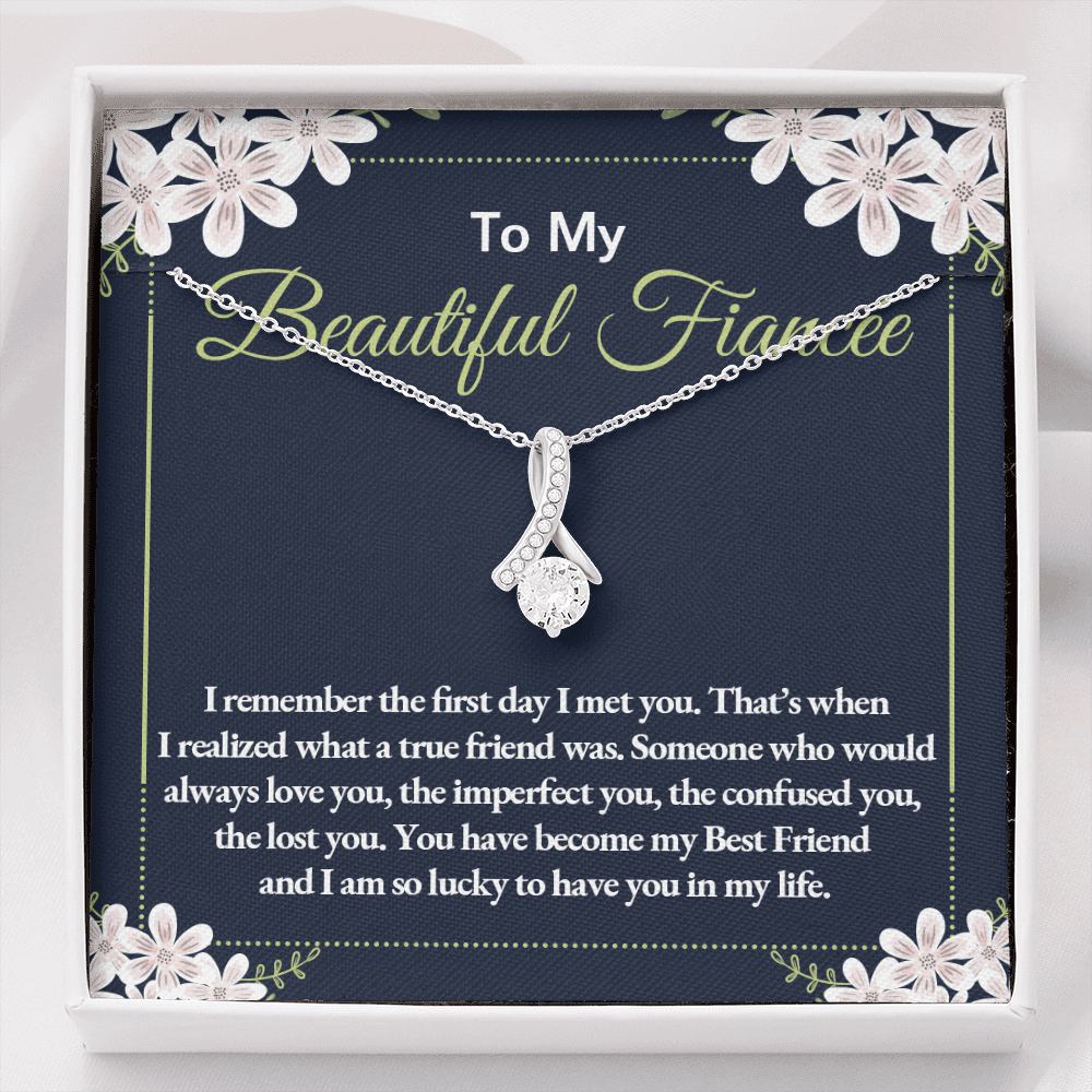 To My Beautiful Fiancée-"Our First Day" Alluring Necklace