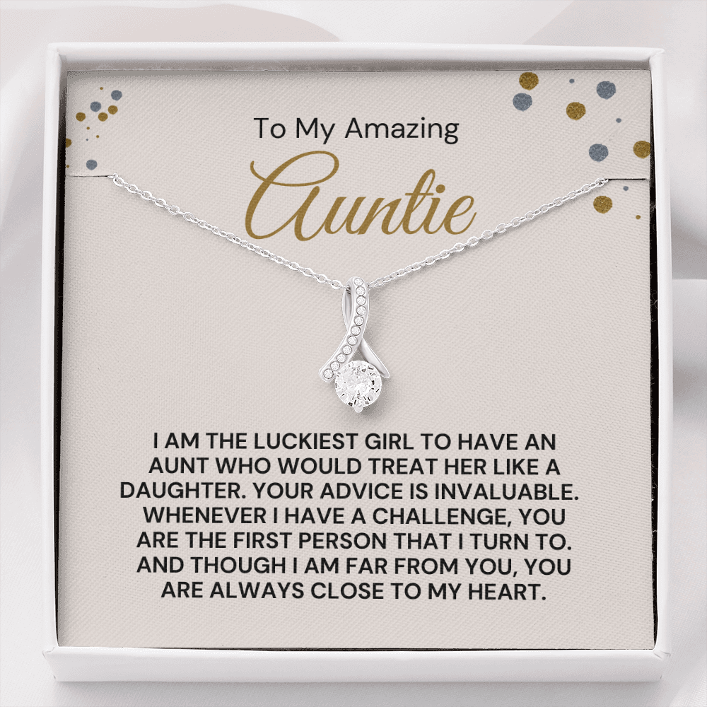 To My Amazing Auntie-"I Am Lucky" Alluring Necklace
