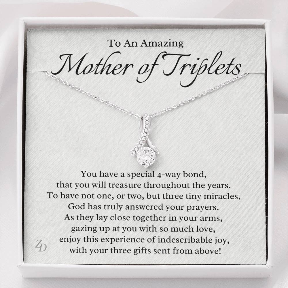 Mother of Triplets-"3 Gifts from Above" Alluring Necklace