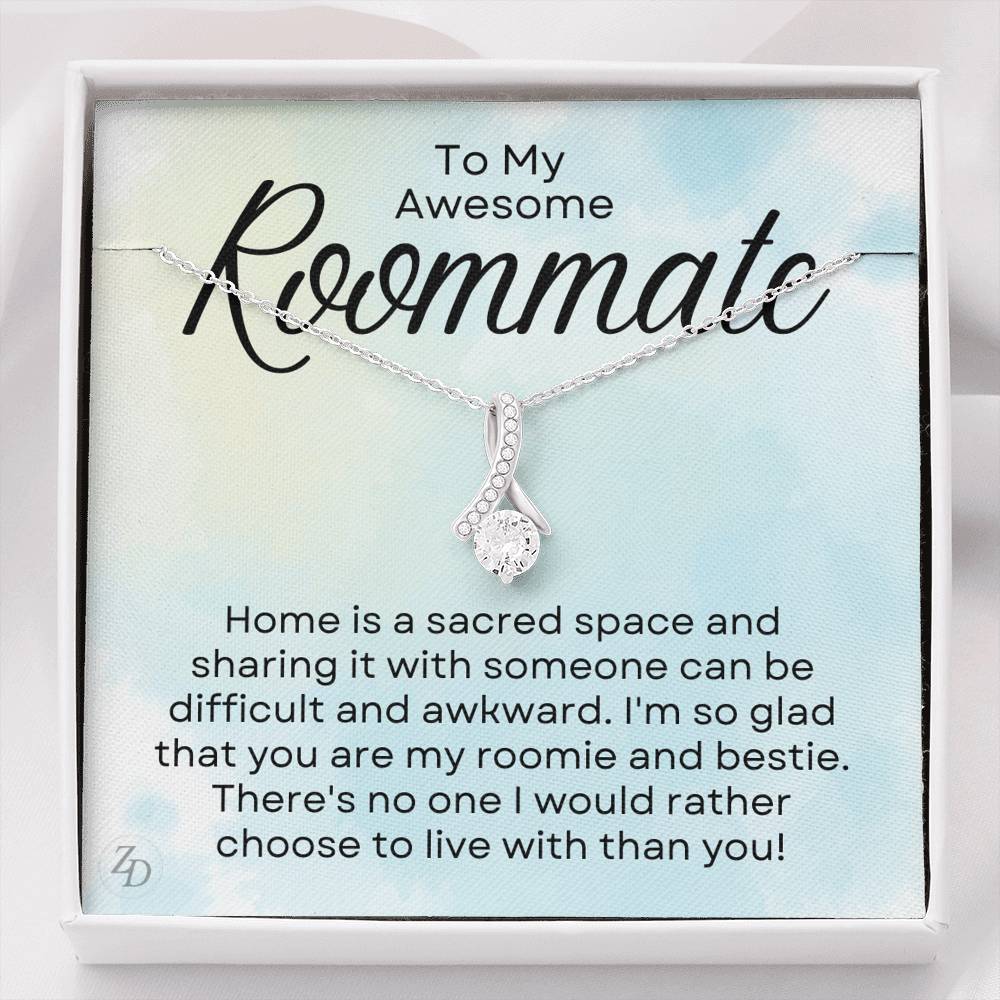 To My Awesome Roommate-"Roommate and Bestie" Alluring Necklace