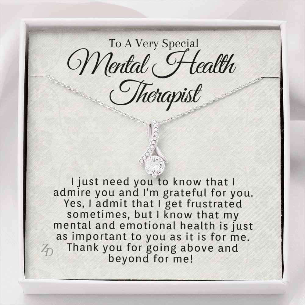 To A Very Special Mental Health Therapist-"I Am Grateful" Alluring Necklace