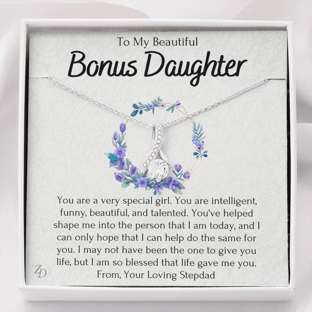 To My Bonus Daughter-"You Are Special" Alluring Necklace - Zaya Designs