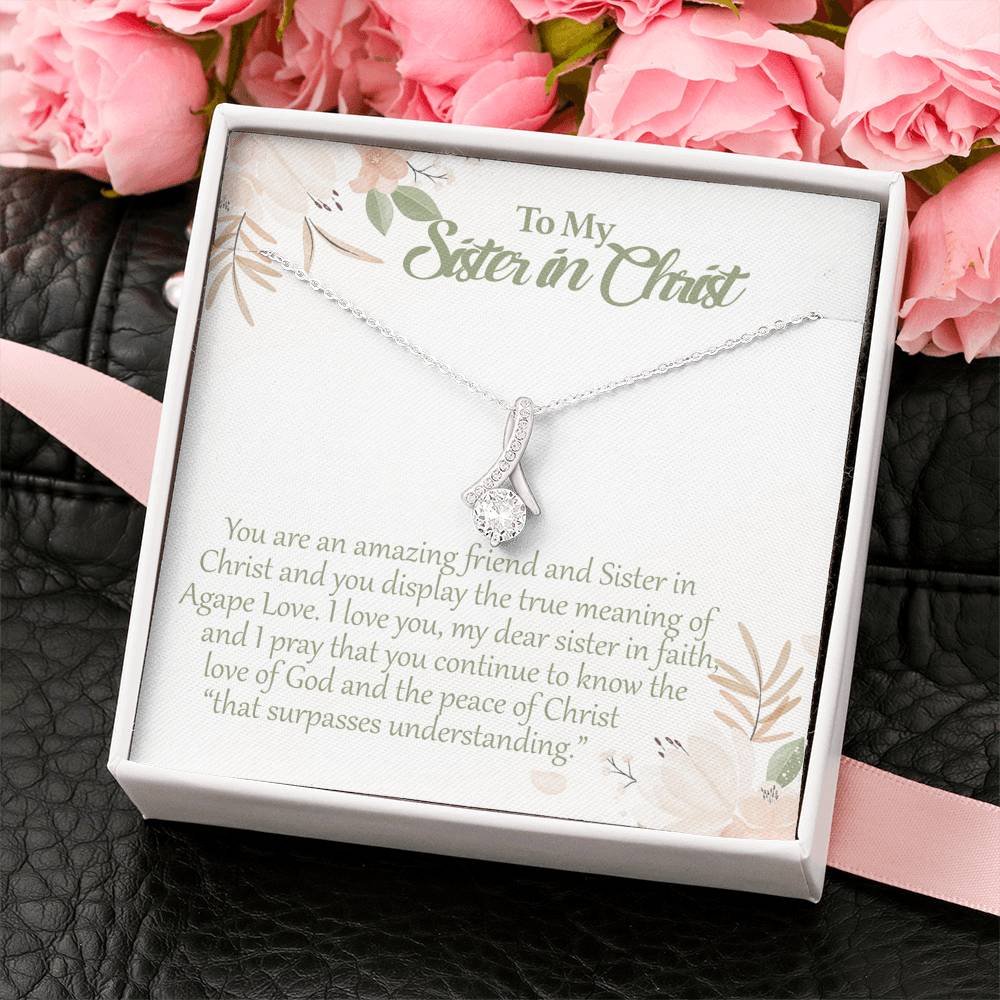To My Sister in Christ-"Agape Love" Alluring Necklace