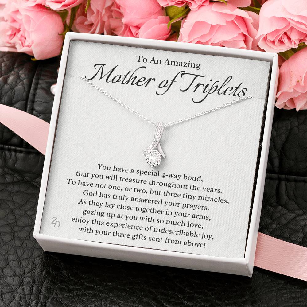 Mother of Triplets-"3 Gifts from Above" Alluring Necklace