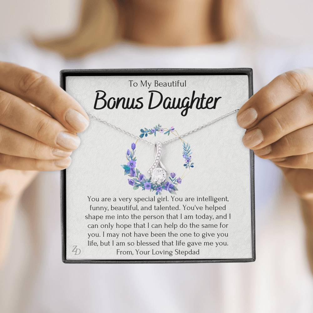 To My Bonus Daughter-"You Are Special" Alluring Necklace - Zaya Designs