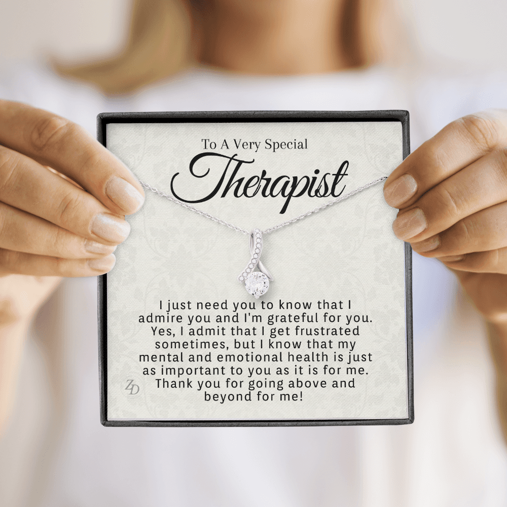 To A Very Special Therapist-"I Am Grateful" Alluring Necklace