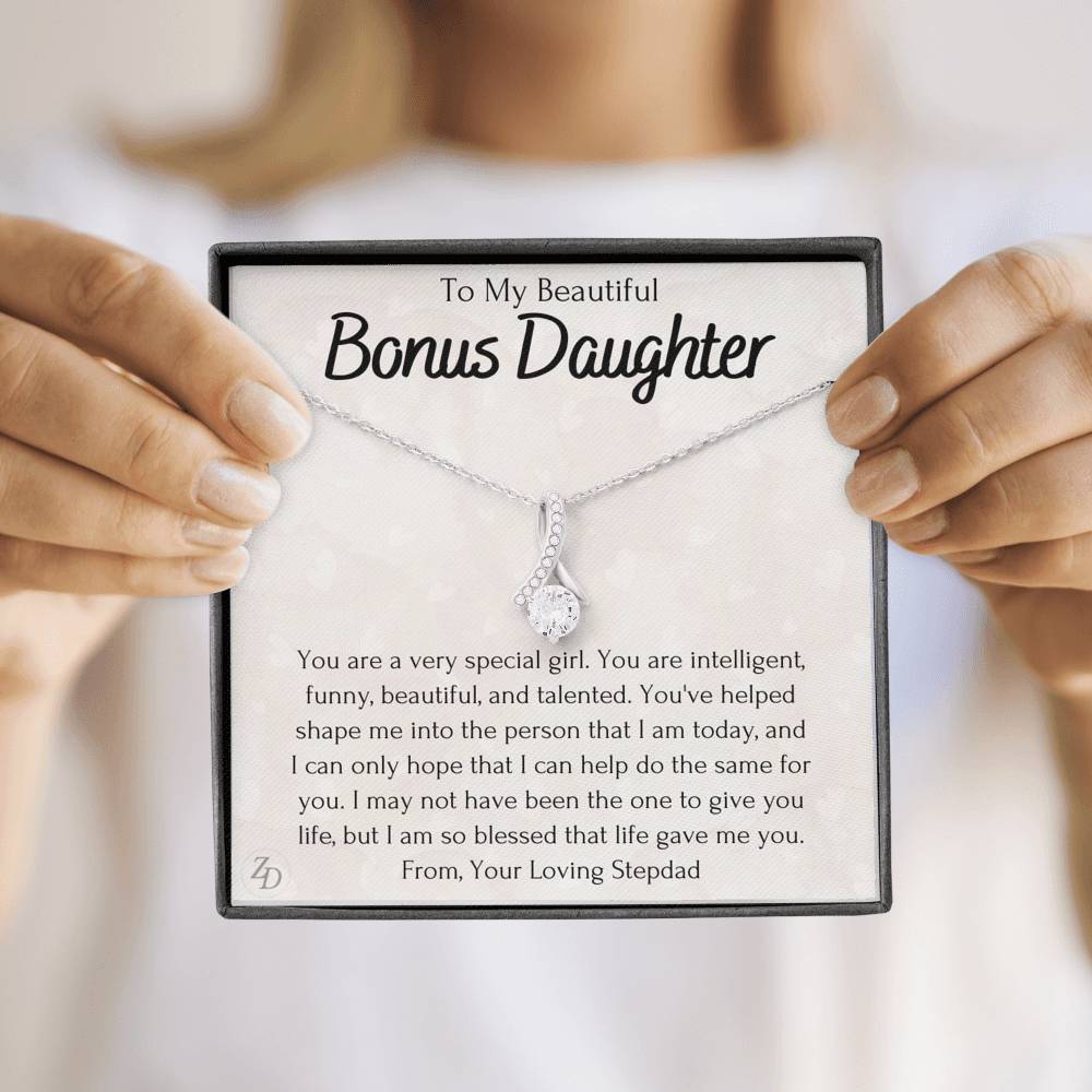 To My Bonus Daughter-"You Are Special" Alluring Necklace - Zaya Designs