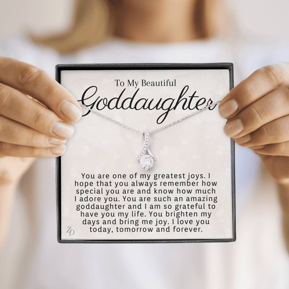 To My Beautiful Goddaughter-"Greatest Joy" Alluring Necklace