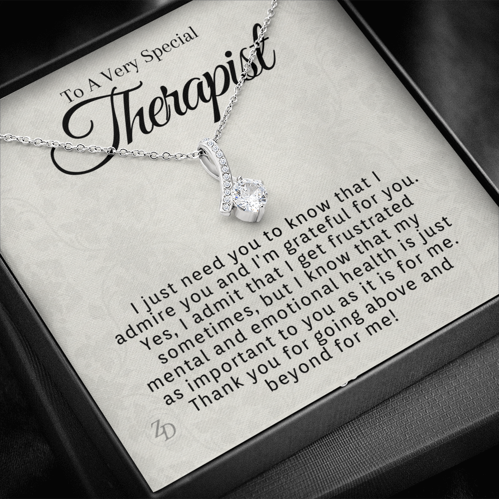 To A Very Special Therapist-"I Am Grateful" Alluring Necklace