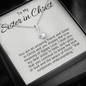 To My Sister in Christ-"Amazing Friend in Faith" Alluring Necklace