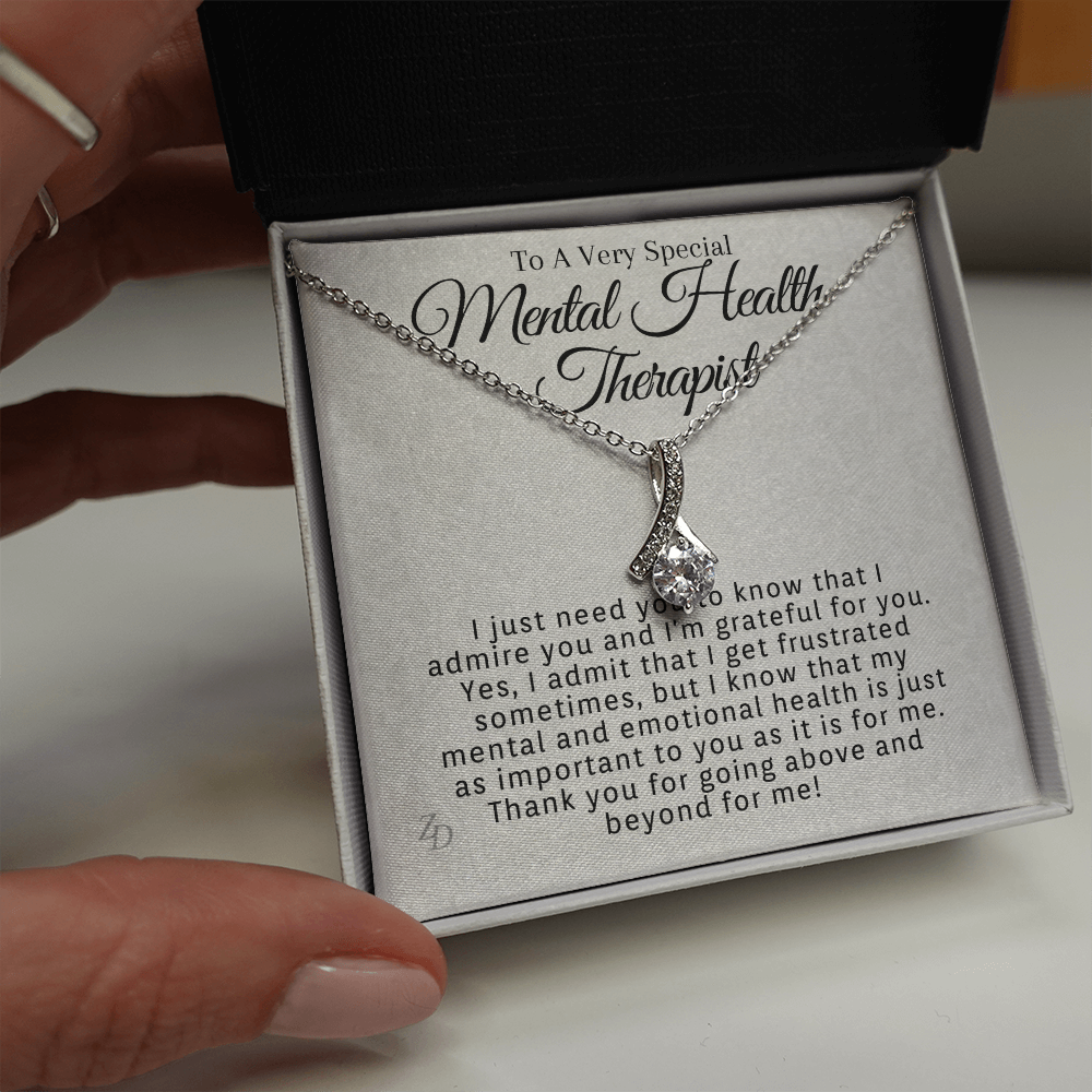 To A Very Special Mental Health Therapist-"I Am Grateful" Alluring Necklace