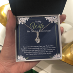 To My Wife On Our 1st Anniversary-"Our First Day" Alluring Necklace