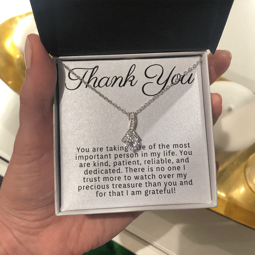 To A Very Special Caregiver-"I Am Grateful" Alluring Necklace