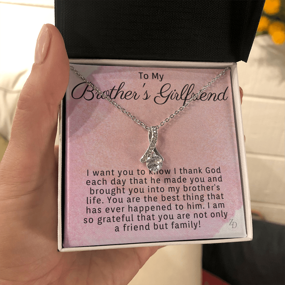 To My Brother's Girlfriend-"Thank You" Alluring Necklace