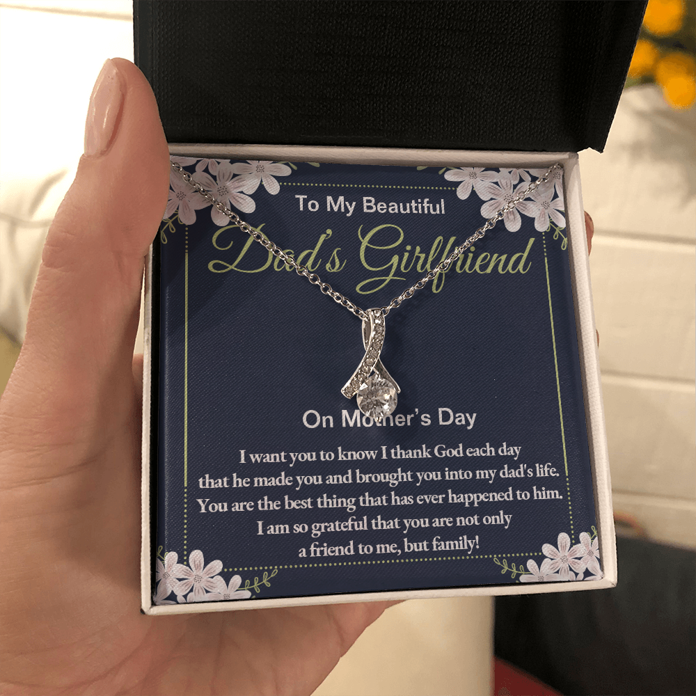 To My Dad's Girlfriend on Mother's Day Alluring Necklace