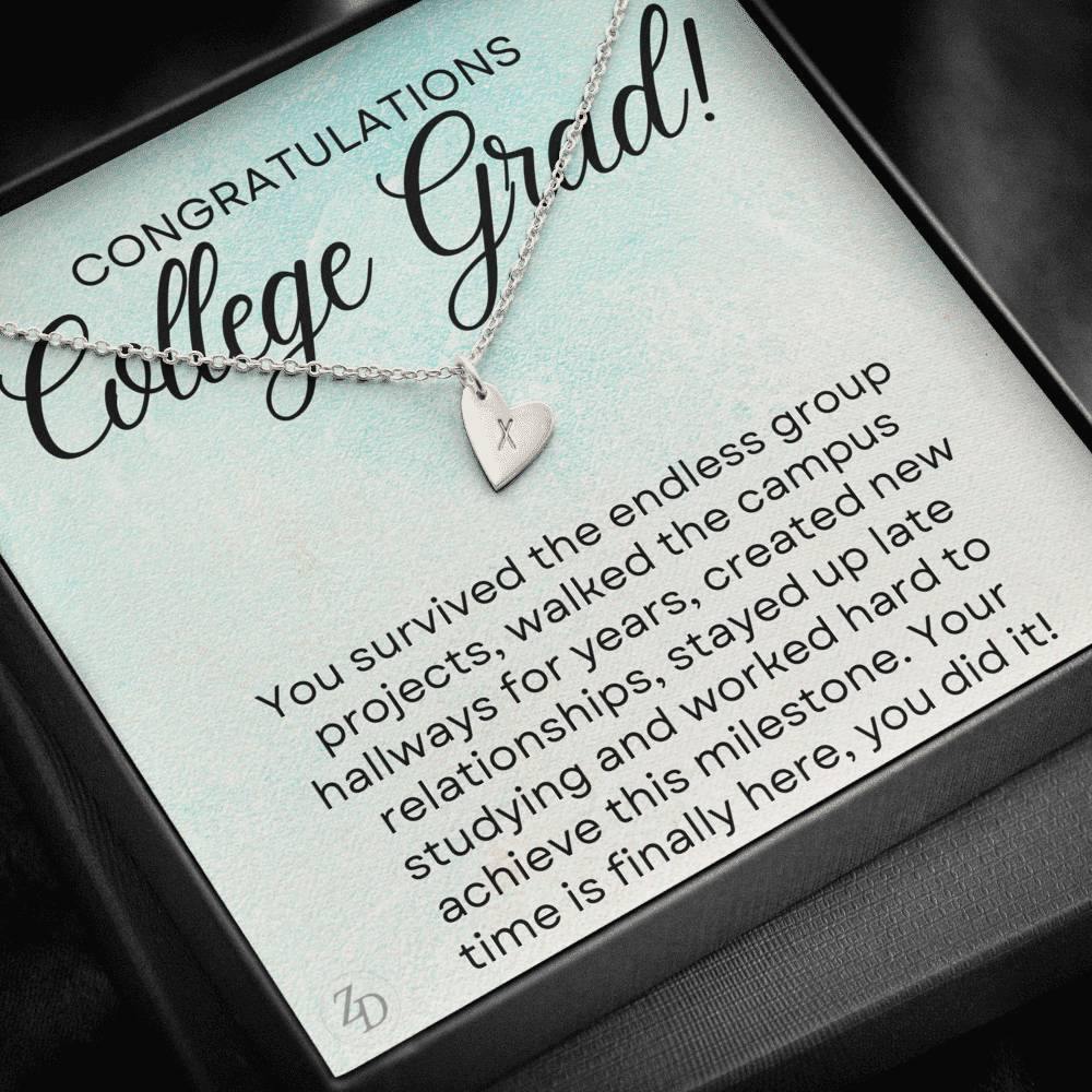 Congrats College Grad-"You Made It!" Sweetest Hearts Necklace