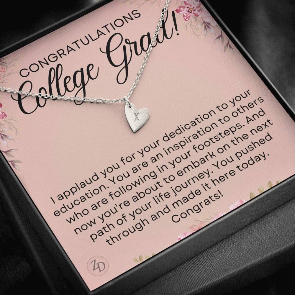 Congrats College Grad-"Dedication to Education" Sweetest Hearts Necklace