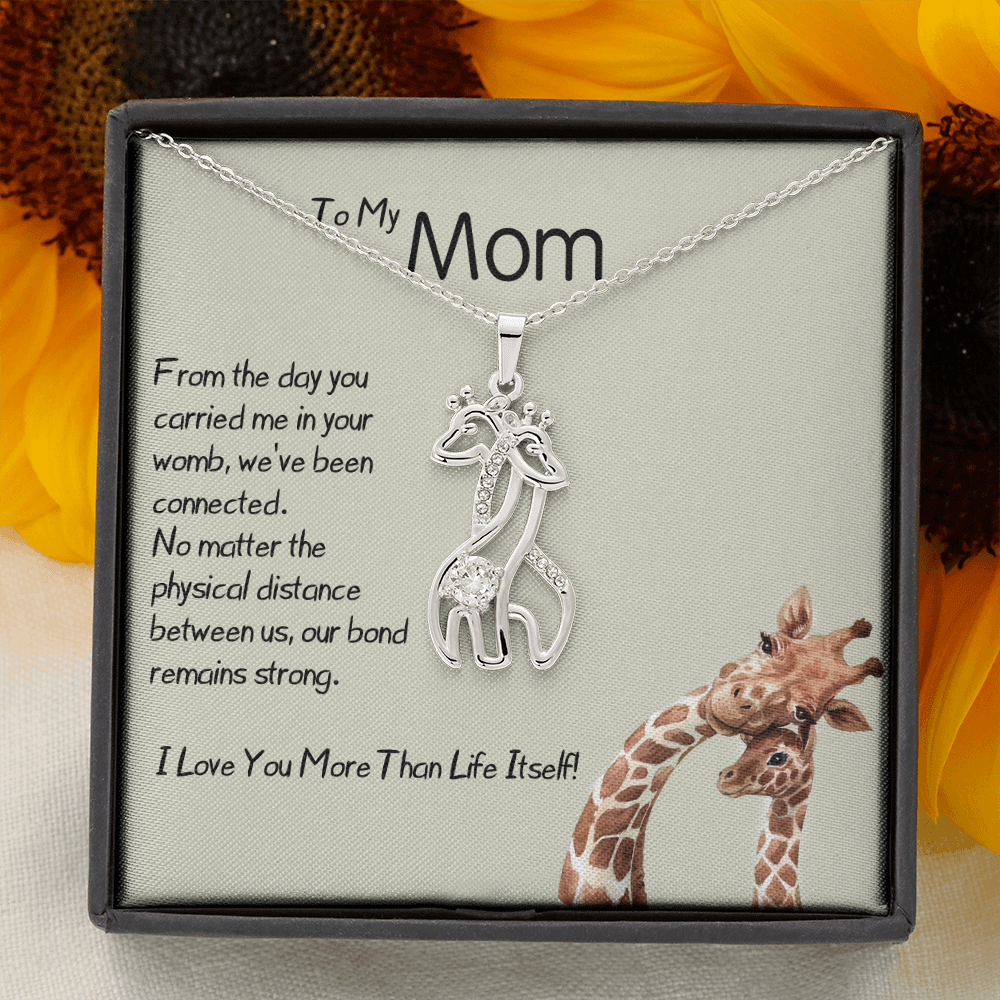 To My Mom-"We Are Connected" Graceful Love Necklace