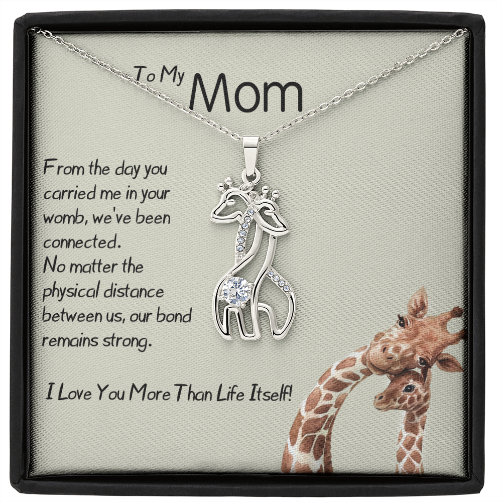 To My Mom-"We Are Connected" Graceful Love Necklace