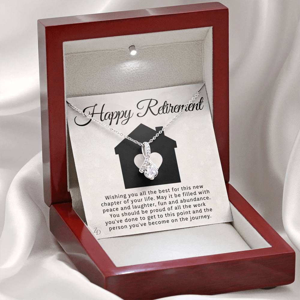 Happy Retirement-"All the Best" Alluring Necklace