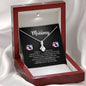 To My Mommy-"So Excited to Meet You" Necklace (mahogany box)