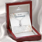 I'm So Lucky to Have You as My Bridesmaid-Alluring Beauty Necklace (mahogany box)